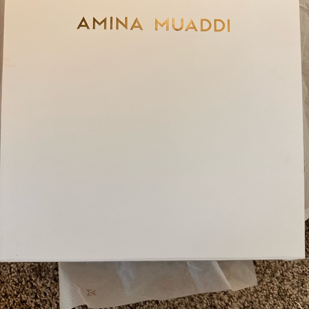 Amina muaddi leopard print heels - Picture 3 of 3